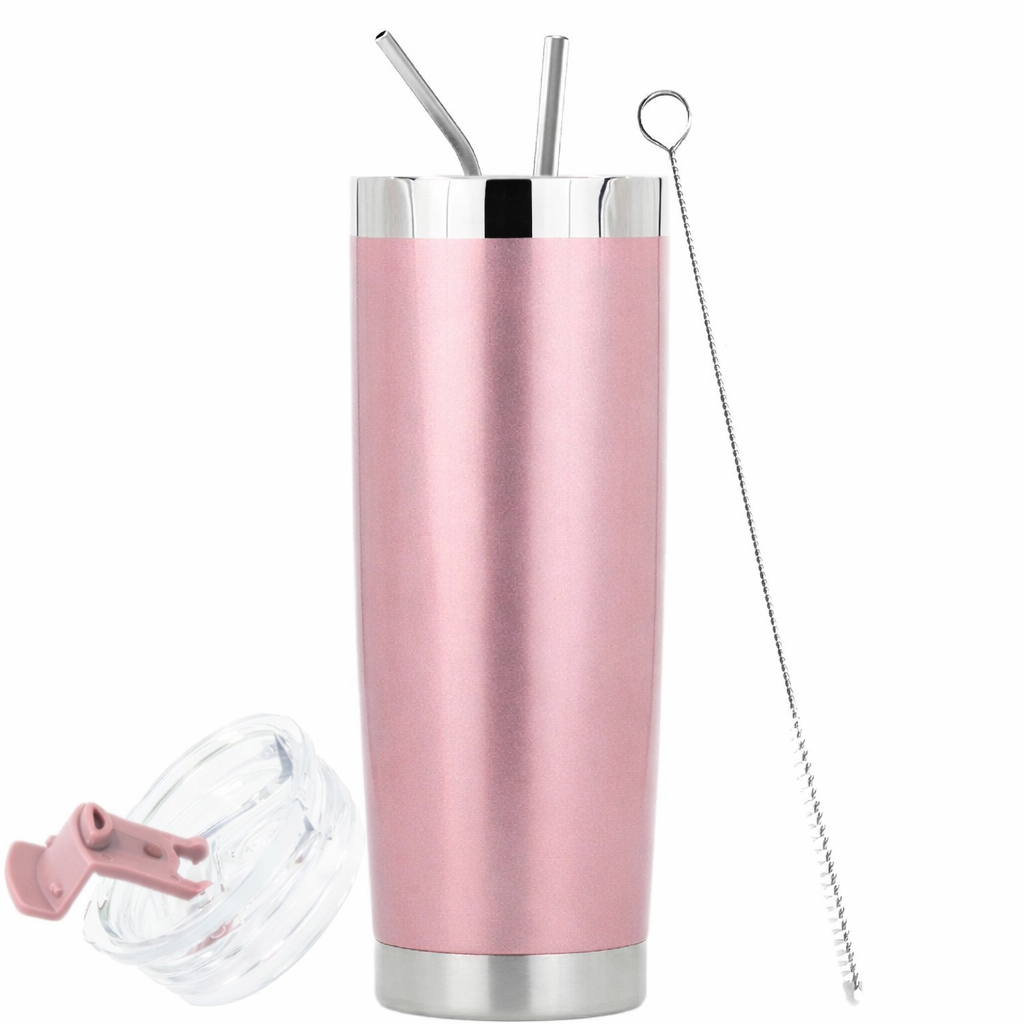 Vera Sip™ Rose Gold 20oz Insulated Tumbler with Spill-Proof Lid