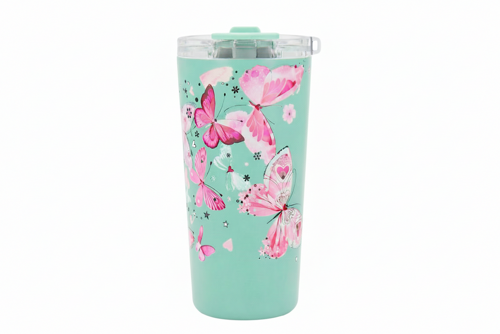 Vera Sip™ Butterfly Breeze 20oz Insulated Tumbler with Straw