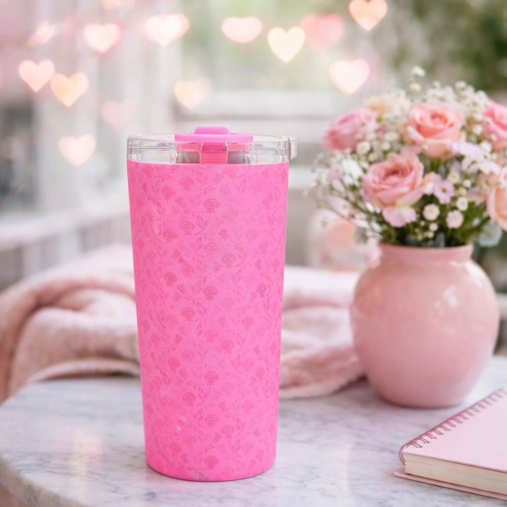 Vera Sip™ Pink Rose Insulated Tumbler (20oz)
