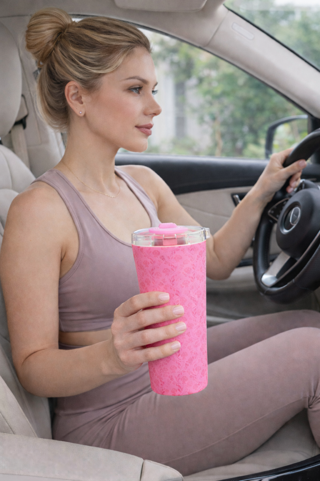 Vera Sip™ Pink Rose Insulated Tumbler (20oz)