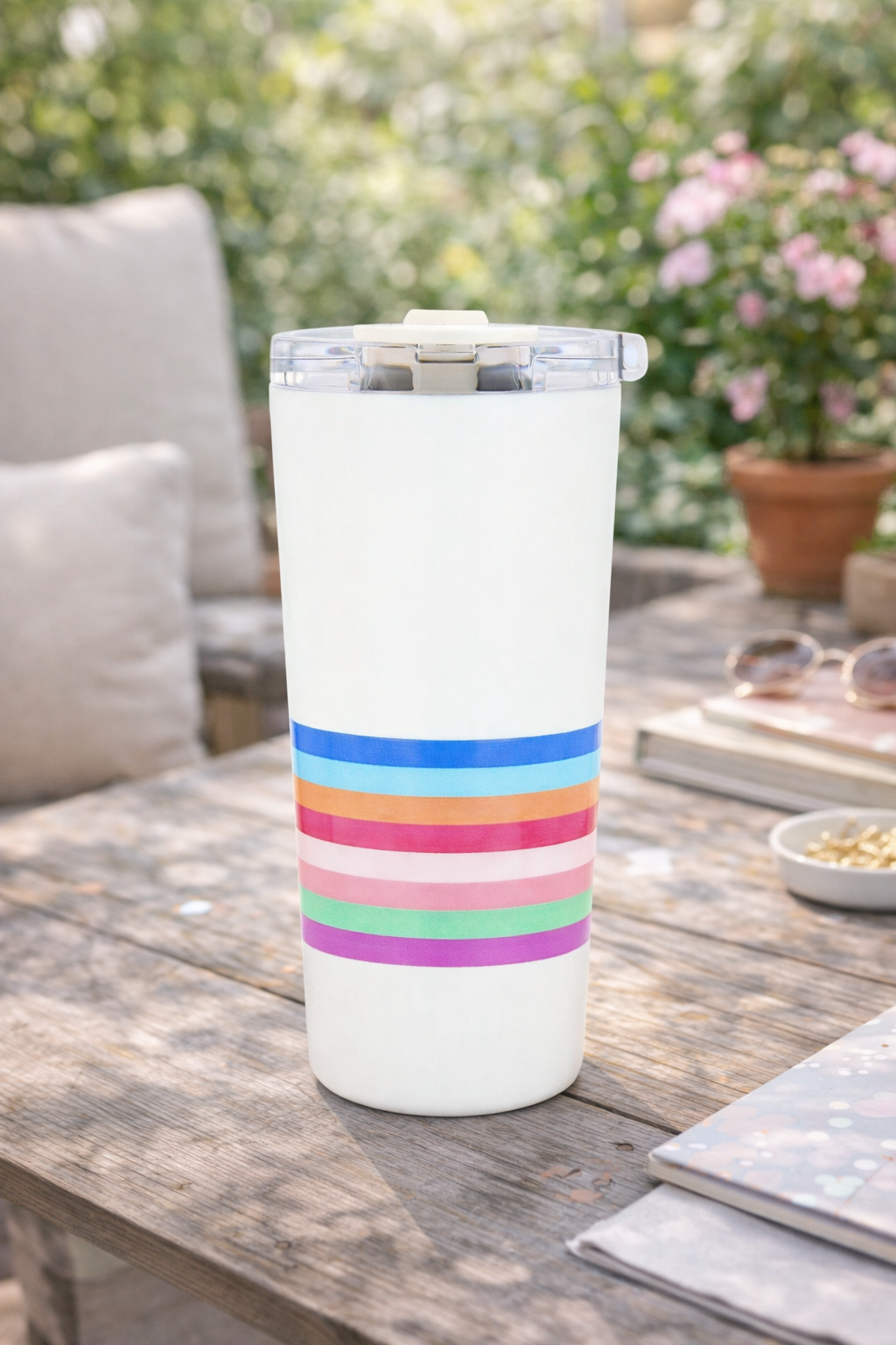 Vera Sip™ Rainbow Stripe Insulated Tumbler (20oz)