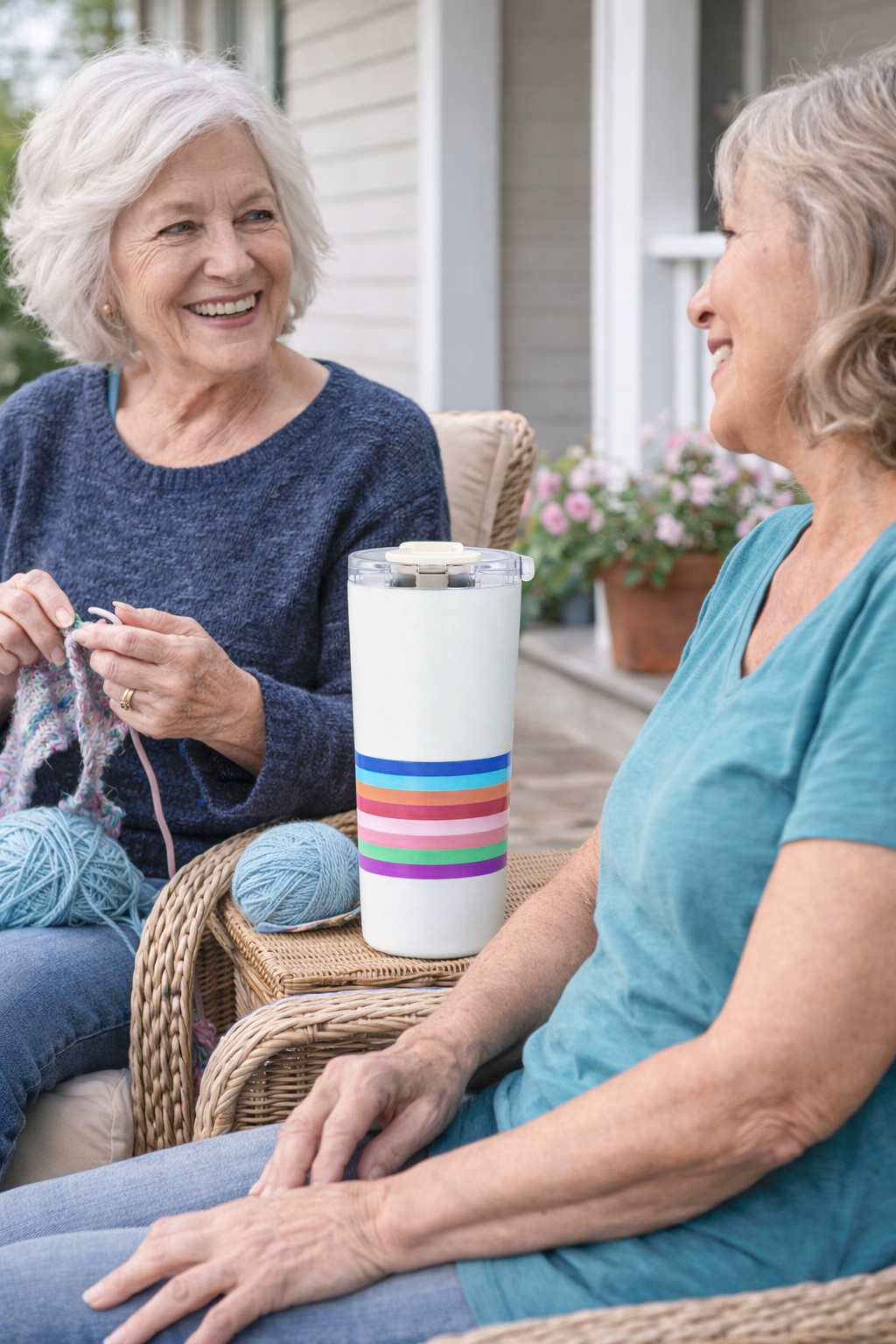 Vera Sip™ Rainbow Stripe Insulated Tumbler (20oz)