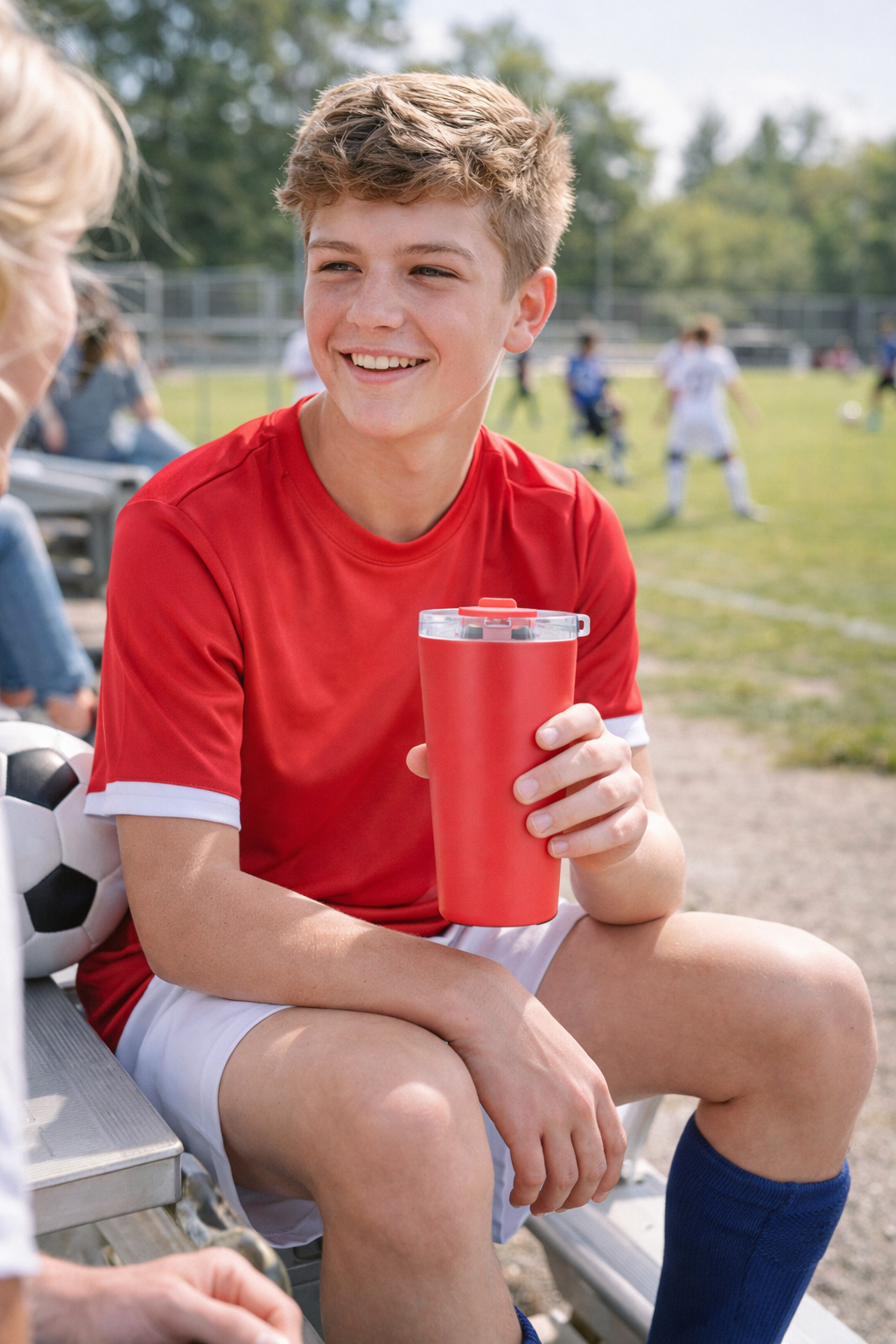 Vera Sip™ Scarlet Glow 20oz Insulated Tumbler with Leak-Proof Lid