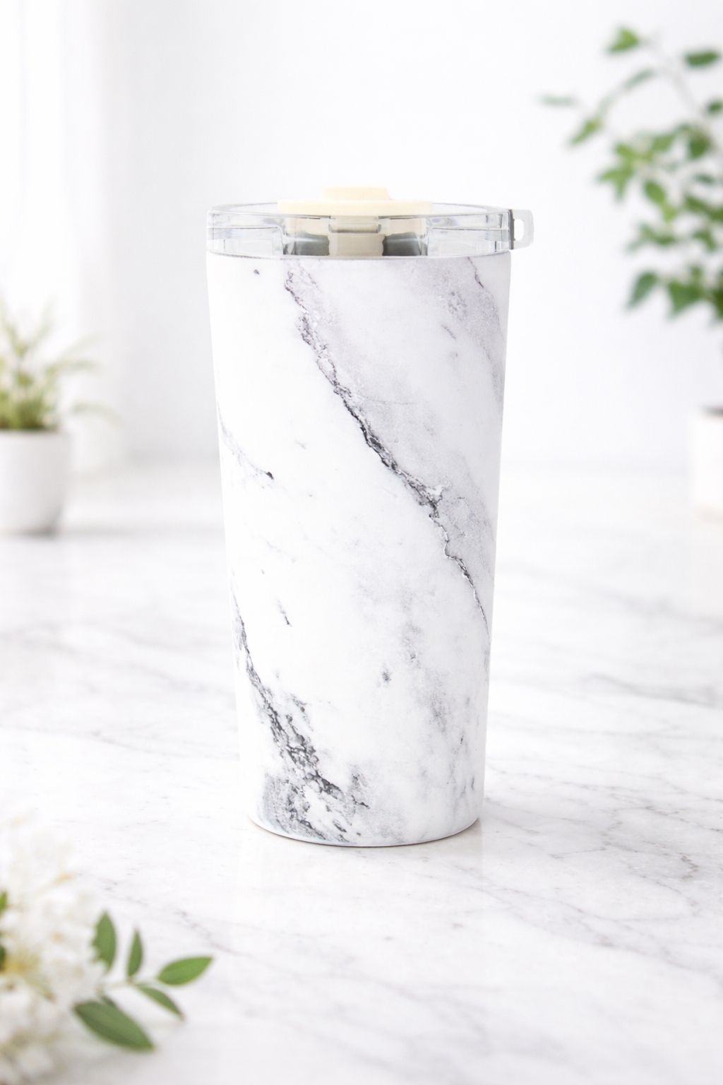 Vera Sip™ White Marble Insulated Tumbler (20oz)