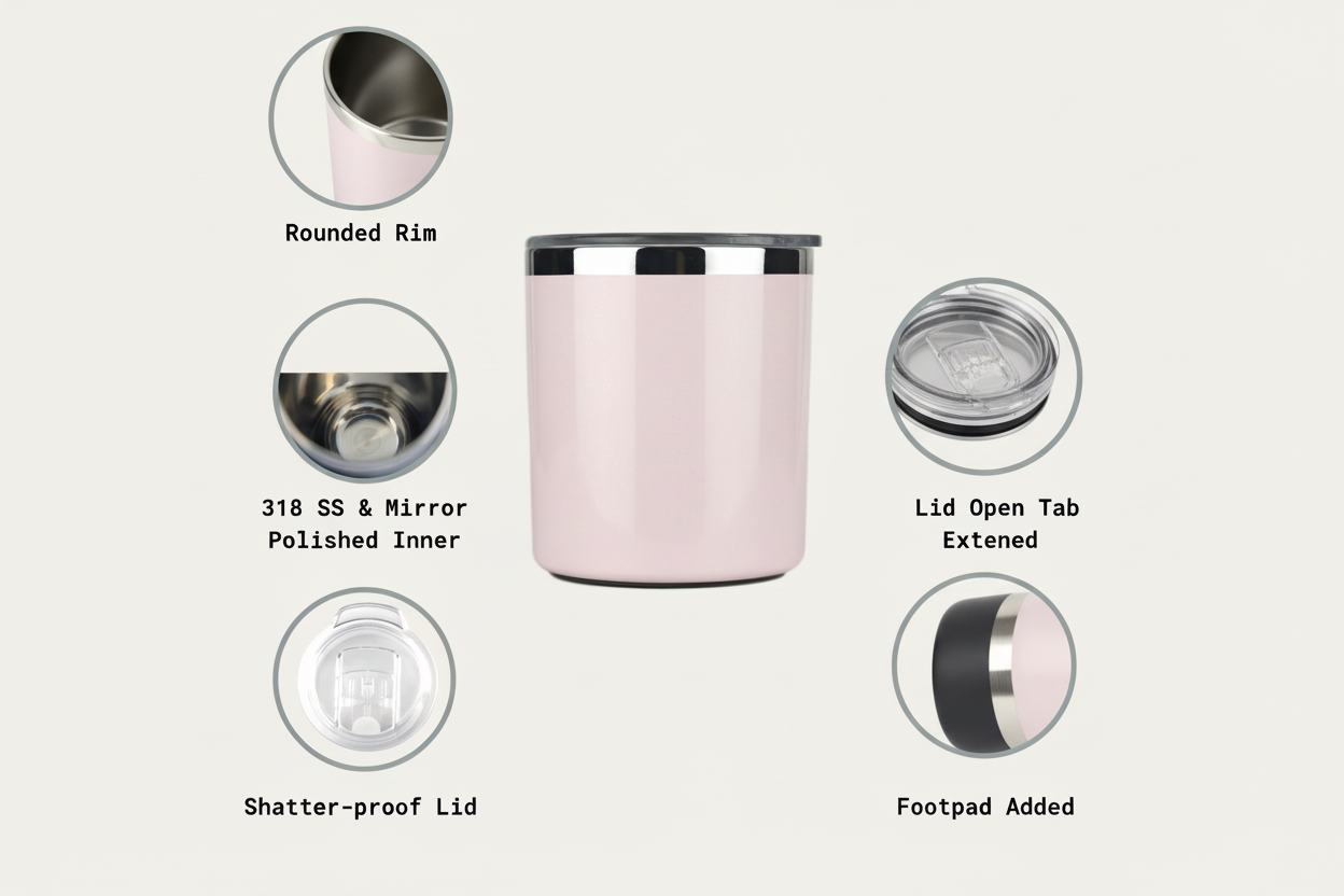 Vera Sip™ Blush Insulated Coffee Mug (12oz)