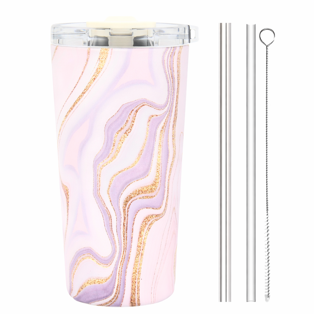 Vera Sip™ Blush Marble Insulated Tumbler (20oz)